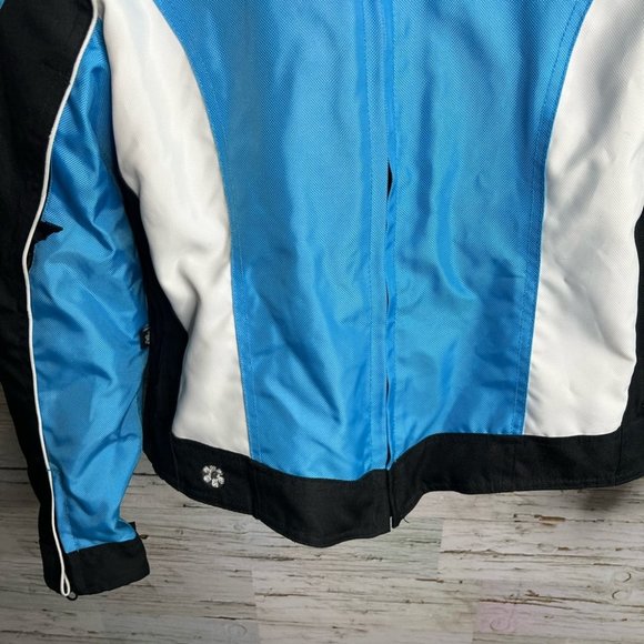 Joe Rocket Motorcycle Jacket Womens Large Black Blue White - Picture 4 of 9